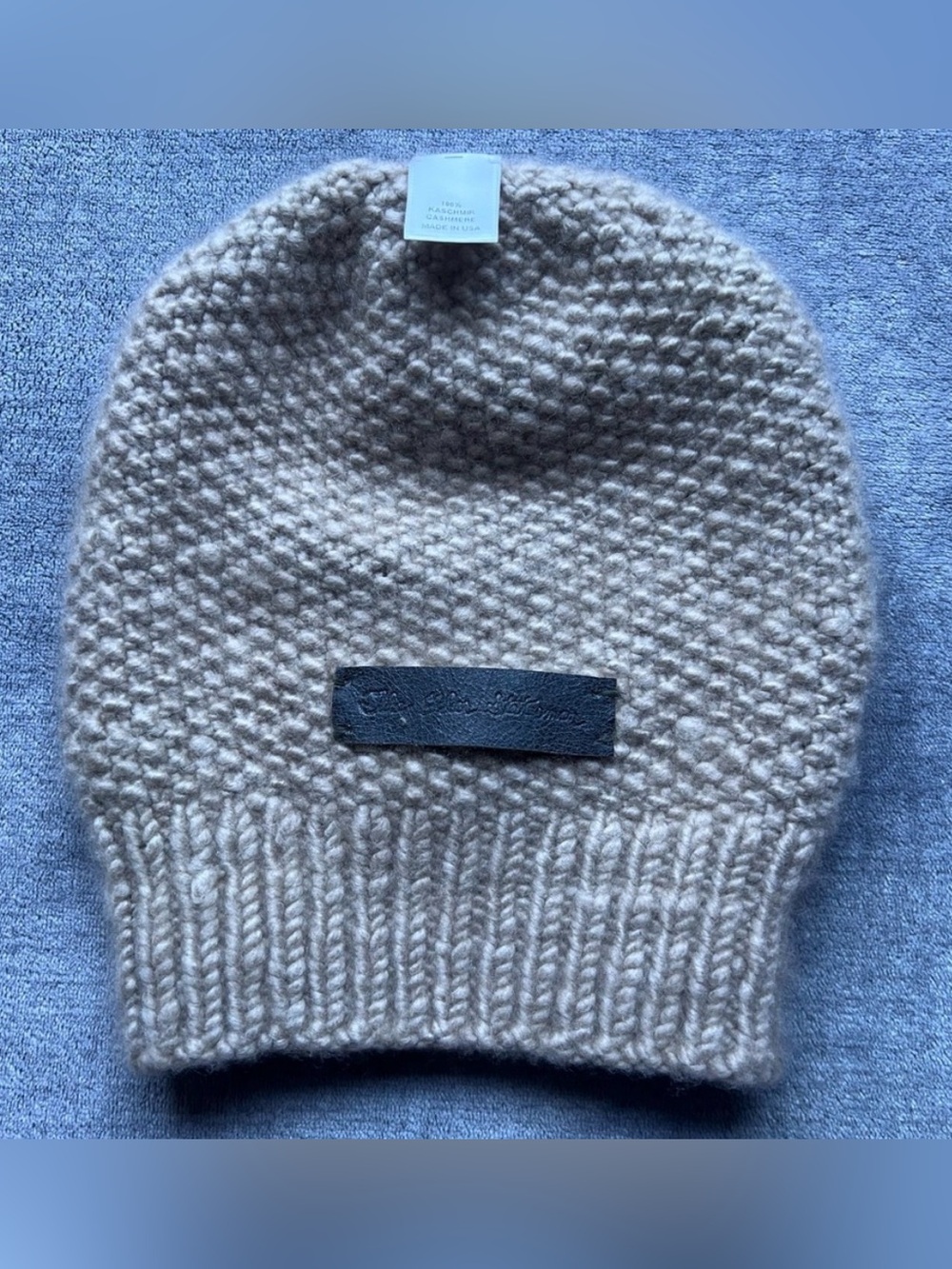 The Elder Statesman 100% Italian Cashmere Knit Slouchy Beanie Hat USA Unisex